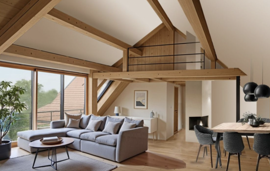 Wohnbereich Dachgeschosswohnung Auenwald