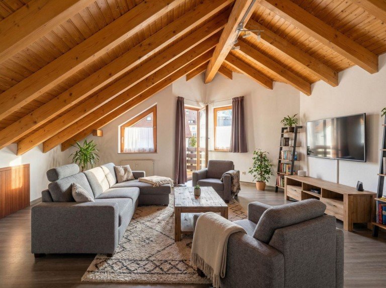 Wohnzimmer Reichenbach an der Fils Dachgeschosswohnung Helle 3,5-Zimmer-Wohnung - verkauft! -
